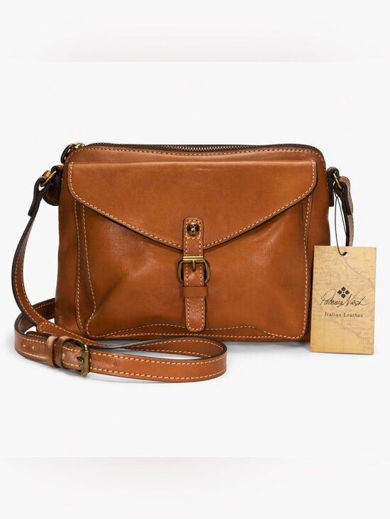 Patricia Nash Handbags - Patricia Nash Avellino Leather Crossbody Bag Brown Italian Leather Handbag NWT